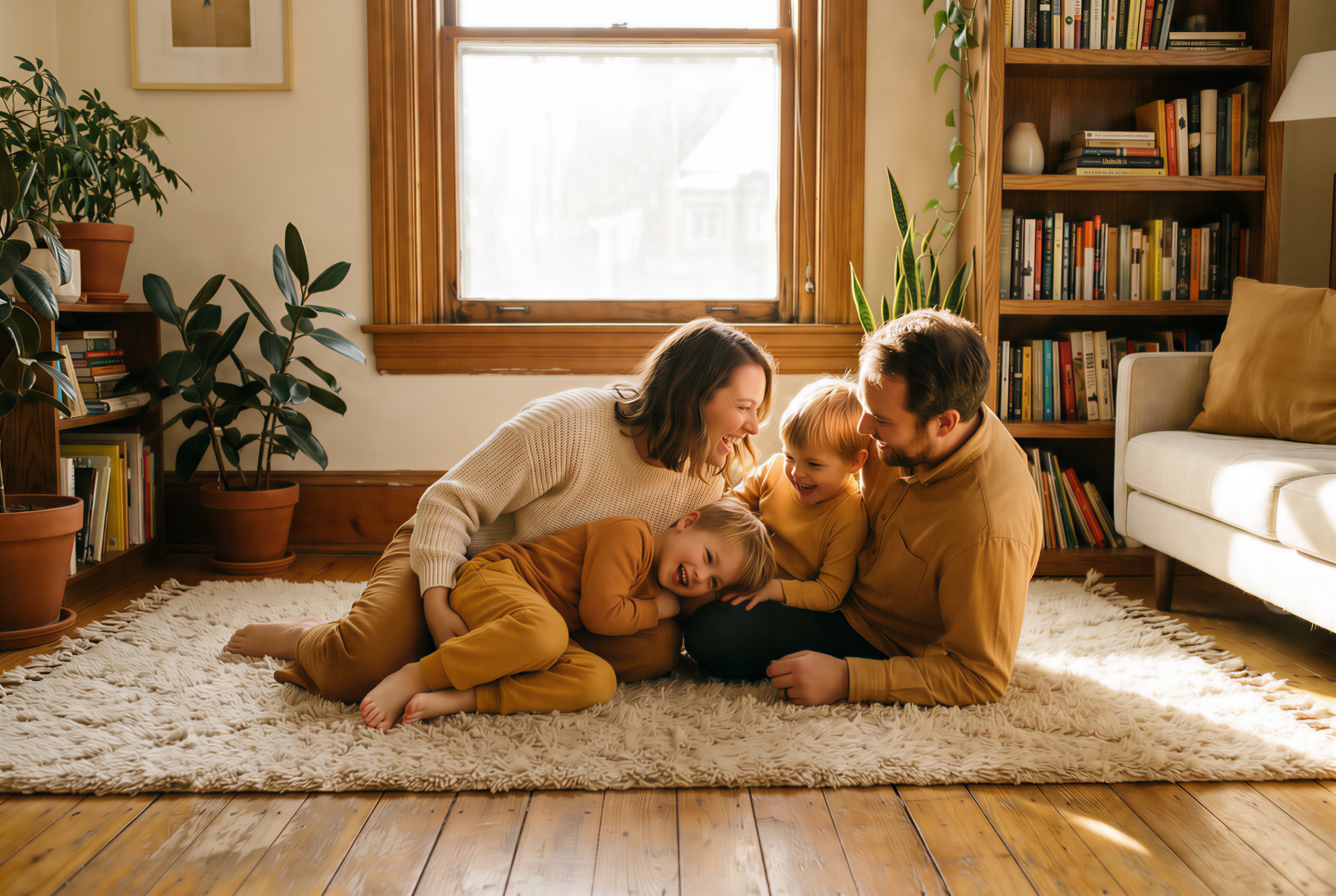 A warm family moment — U-Metric helps families understand each other